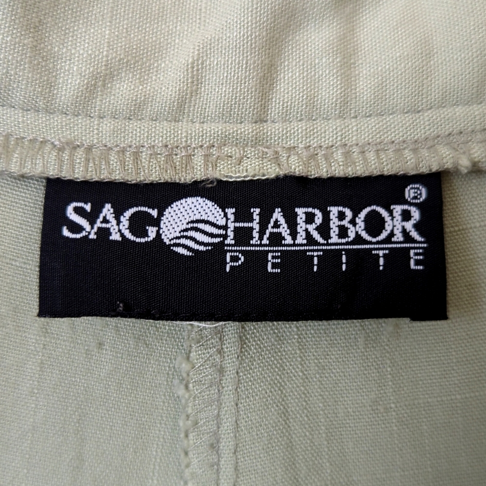 Sag Harbor 90's Vintage Preppy Pleated High Waisted Wide Leg Shorts Light Sage - Picture 4 of 11